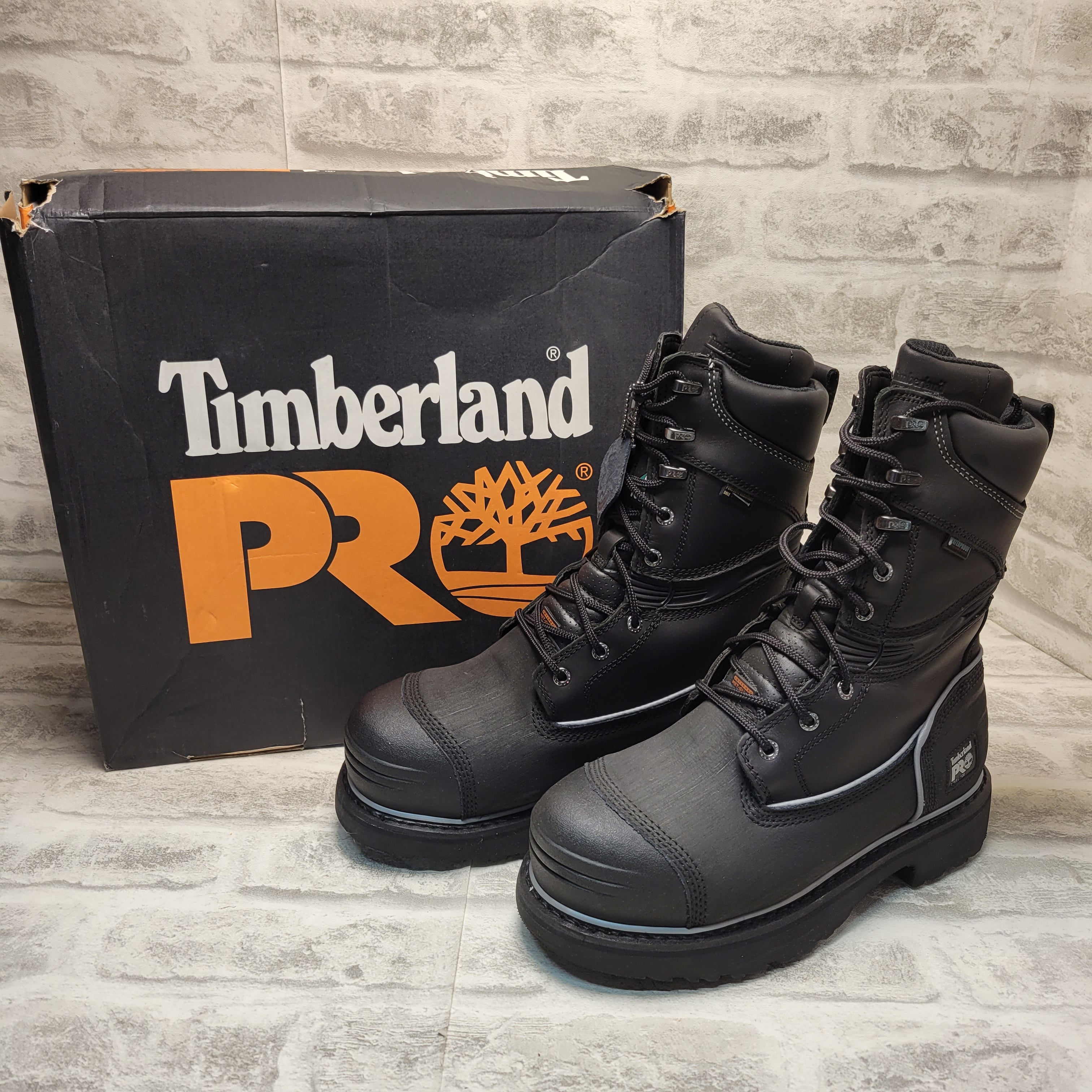 Timberland PRO Men's Gravel Pit 10" Steel-Toe Waterproof Boot, 7.5 Black (7869938073838)